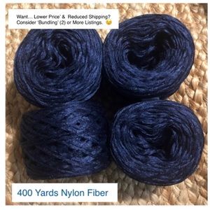🧶~Yarn Fiber 400 Yards Blue ~ (4) Total Skeins